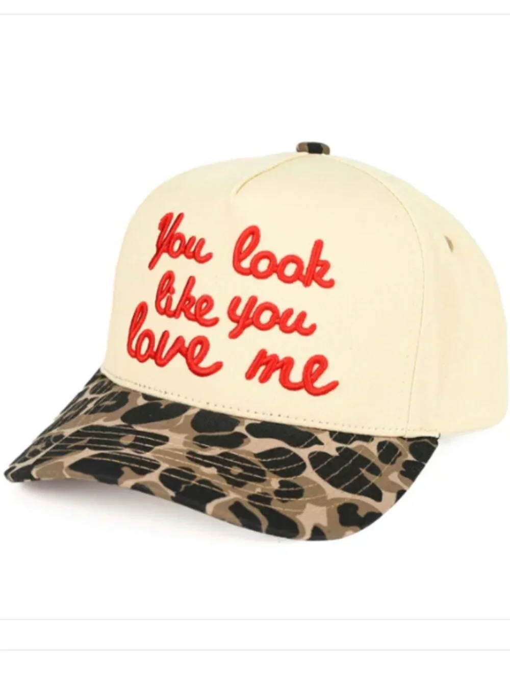 NWT Leopard You Look Like You Love Me Trucker Hat